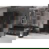 Mexen Velar Duo плъзгаща се душ кабина 90 x 80 см, графит, четкана мед - 871-090-080-42-65