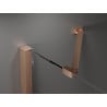 Mexen Velar Duo плъзгаща се душ кабина 80 x 80 см, графит, матиран мед - 871-080-080-42-65