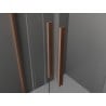 Mexen Velar Duo плъзгаща се душ кабина 80 x 80 см, графит, матиран мед - 871-080-080-42-65