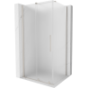 Mexen Velar плъзгаща се душ кабина 120 x 85 cm, матирано стъкло, четкан никел - 871-120-085-31-97