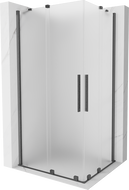 Mexen Velar Duo плъзгаща се душ кабина 100 x 90 см, матирано, четка gun gray - 871-100-090-32-66