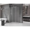 Mexen Velar плъзгаща се душ кабина 130 x 80 cm, скреж, четкан никел - 871-130-080-31-97