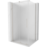 Mexen Velar плъзгаща се душ кабина 140 x 90 cm, скреж, четкан никел - 871-140-090-31-97