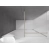 Mexen Velar плъзгаща се душ кабина 140 x 75 cm, матирано стъкло, четкан никел - 871-140-075-31-97