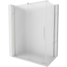 Mexen Velar плъзгаща се душ кабина 150 x 70 cm, матирано стъкло, матиран никел - 871-150-070-31-97