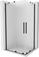Mexen Velar Duo плъзгаща се кабина за душ 100 x 90 cm, мраз, черна - 871-100-090-32-70