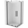 Mexen Velar Duo плъзгаща се душ кабина 90 x 80 cm, матирано, черно - 871-090-080-32-70