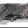 Mexen Velar Duo плъзгаща се кабина за душ 100 x 90 cm, мраз, черна - 871-100-090-32-70
