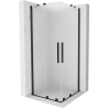 Mexen Velar Duo плъзгаща се душ кабина 80 x 80 см, матирано стъкло, черна - 871-080-080-32-70