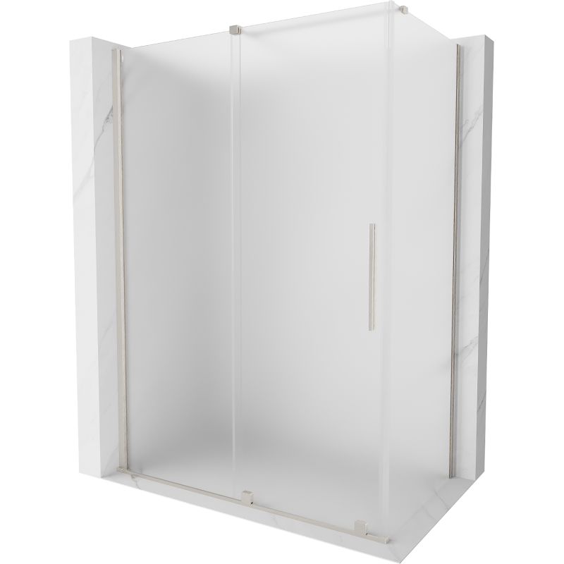 Mexen Velar плъзгаща душ кабина 160 x 70 cm, матирано стъкло, полиран никел - 871-160-070-31-97