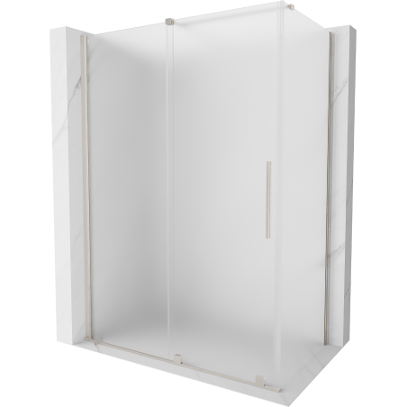 Mexen Velar плъзгаща душ кабина 160 x 70 cm, матирано стъкло, полиран никел - 871-160-070-31-97