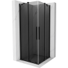 Mexen Velar Duo плъзгаща се душ кабина 80 x 80 см, графит, черна - 871-080-080-42-70