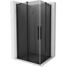 Mexen Velar Duo плъзгаща се душ кабина 90 x 80 см, графит, черна - 871-090-080-42-70