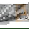 Mexen Rio душ кабина полуокръгла 80 x 80 см, прозрачна, черна + душ табла Rio, бяла - 863-080-080-70-00-4710