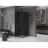 Mexen Velar Duo плъзгаща се душ кабина 100 x 100 cm, графит, черна - 871-100-100-42-70