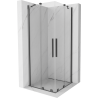 Mexen Velar Duo плъзгаща се душ кабина 90 x 90 см, прозрачна, метален цвят - 871-090-090-02-95