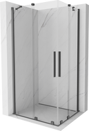Mexen Velar Duo плъзгаща се душ кабина 90 x 80 cm, прозрачен, оръжеен метал - 871-090-080-02-95