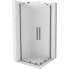 Mexen Velar Duo плъзгаща се душ кабина 90 x 90 см, матирано стъкло, gun metal - 871-090-090-32-95