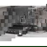 Mexen Velar Duo плъзгаща се душ кабина 100 x 100 см, матирано стъкло, Gun metal - 871-100-100-32-95