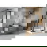 Mexen Rio квадратна душ кабина 90 x 90 см, прозрачна, черна + Rio душ кабина, бяла - 860-090-090-70-00-4510