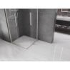 Mexen Velar Duo плъзгаща се душ кабина 80 x 80 см, прозрачна, четка никел - 871-080-080-02-97