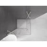 Mexen Velar Duo плъзгаща се душ кабина 80 x 80 см, прозрачна, четка никел - 871-080-080-02-97