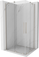 Mexen Velar Duo плъзгаща душ кабина 100 x 90 cm, прозрачна, четкан никел - 871-100-090-02-97