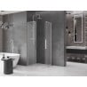 Mexen Velar Duo плъзгаща се душ кабина 90 х 90 см, матова, четкан никел - 871-090-090-32-97