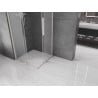 Mexen Velar Duo плъзгаща се душ кабина 80 x 80 cm, матирано стъкло, четкан никел - 871-080-080-32-97