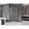 Mexen Velar Duo плъзгаща се душ кабина 90 х 90 см, матова, четкан никел - 871-090-090-32-97
