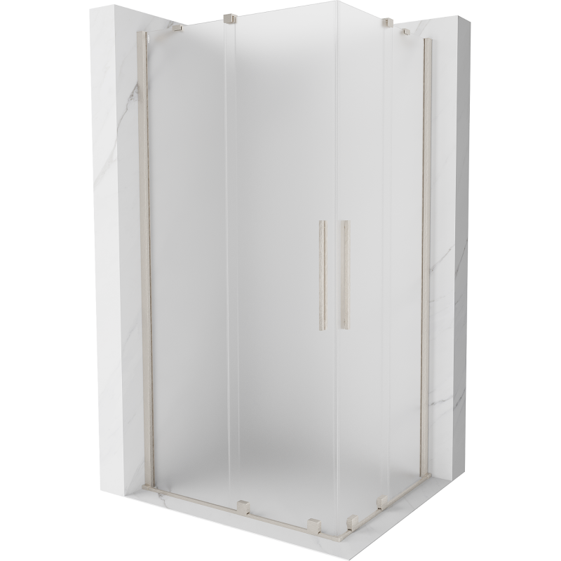 Mexen Velar Duo плъзгаща се душкабина 100 x 90 cm, матирано стъкло, четкан никел - 871-100-090-32-97