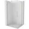 Mexen Velar Duo плъзгаща се душкабина 100 x 90 cm, матирано стъкло, четкан никел - 871-100-090-32-97