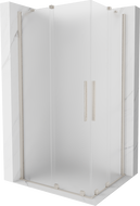 Mexen Velar Duo плъзгаща се душ кабина 90 x 80 cm, матирано стъкло, четкан никел - 871-090-080-32-97