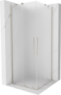 Mexen Velar Duo плъзгаща се душ кабина 80 x 80 cm, матирано стъкло, четкан никел - 871-080-080-32-97