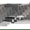 Mexen Velar Duo плъзгаща се душ кабина 90 x 80 cm, матирано стъкло, четкан никел - 871-090-080-32-97