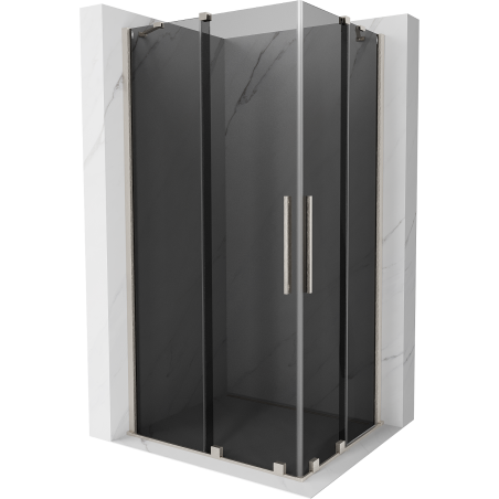 Mexen Velar Duo плъзгаща се душ кабина 100 x 90 см, графит, четка никел - 871-100-090-42-97