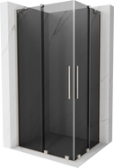 Mexen Velar Duo плъзгаща се душ кабина 100 x 90 см, графит, четка никел - 871-100-090-42-97