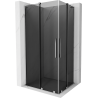 Mexen Velar L Duo душ кабина с плъзгаща се врата 90 x 80 см, графит, хром - 871-090-080-02-43-01