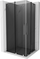Mexen Velar L Двойна плъзгаща се душ кабина 90 x 80 см, графит, хром - 871-090-080-02-43-01