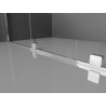 Mexen Velar L Дуо плъзгаща се душ кабина 80 x 80 см, прозрачна, хром - 871-080-080-02-03-01