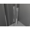 Mexen Velar L Дуо плъзгаща се душ кабина 80 x 80 см, прозрачна, хром - 871-080-080-02-03-01