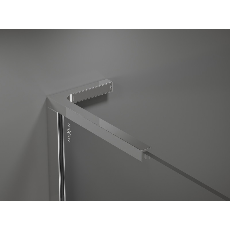 Mexen Velar L Дуо плъзгаща се душ кабина 80 x 80 см, прозрачна, хром - 871-080-080-02-03-01