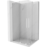 Mexen Velar L Duo плъзгаща се душ кабина 100 x 90 см, прозрачна, бяла - 871-100-090-02-03-20