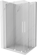 Mexen Velar L Duo плъзгаща се душ кабина 90 x 80 см, прозрачна, бяла - 871-090-080-02-03-20