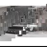 Mexen Velar L Duo плъзгаща се душ кабина 100 x 90 см, прозрачна, бяла - 871-100-090-02-03-20