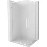 Mexen Velar L Duo плъзгаща душ кабина 90 x 80 см, матирано, бяло - 871-090-080-02-33-20