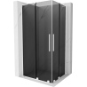 Mexen Velar L Duo плъзгаща се душ кабина 90 x 80 см, графит, бяла - 871-090-080-02-43-20