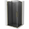 Mexen Velar L Duo кабинен душ с врати 90 x 80 см, графит, златен - 871-090-080-02-43-50