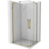 Mexen Velar L Duo плъзгаща душ кабина 90 x 80 см, прозрачна, златна - 871-090-080-02-03-50