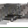 Mexen Velar L Duo плъзгаща се душ кабина 100 x 90 см, прозрачна, златна четка - 871-100-090-02-03-55